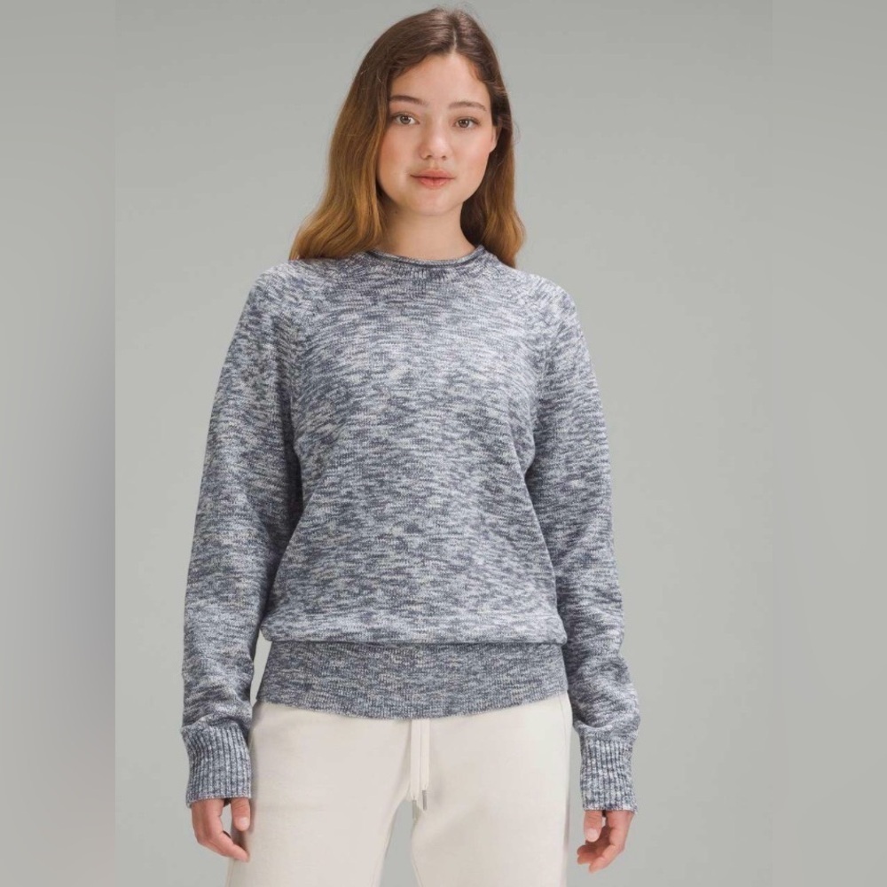Lululemon Boxy Cotton-Blend Sweater Night Sea / True Navy / Black / Iron Blue M